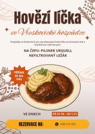 Hovězí líčka ve Vřeskovické hospůdce 1